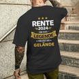 Rente 2024 Real Legend Leaves Terrain Pensioner T-Shirt mit Rückendruck Geschenke für Ihn