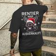 Rentier War Ausverkauft Lustiges Katzen Weihnachts T-Shirt mit Rückendruck Geschenke für Ihn