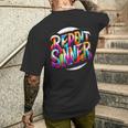 Repent Sinner T-shirt da uomo con stampa posteriore Regalos para él