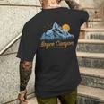 Retro Bryce Canyon National Park Usaintage Bryce Canyon T-shirt da uomo con stampa posteriore Regalos para él