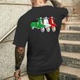 Retró Moto Scooterintage Motociclo Bandiera Italia T-shirt da uomo con stampa posteriore Regalos para él