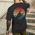 Retro Musicisti Cool Bacchette Per Batteria T-shirt da uomo con stampa posteriore Regalos para él