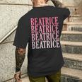 Retro Su Misura Primo Nome Beatrice T-shirt da uomo con stampa posteriore Regalos para él