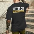 Rettet Die Fischwanden I Koch I Catering T-Shirt mit Rückendruck Geschenke für Ihn