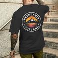 Reykjavik Iceland T-shirt da uomo con stampa posteriore Regalos para él