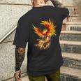 Rising Phoenix Fire Fenix Inspirational Fantasy Regalo T-shirt da uomo con stampa posteriore Regalos para él