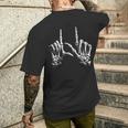 Rock On Skeleton Manoecchio Fresco Rock T-shirt da uomo con stampa posteriore Regalos para él