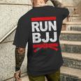 Run Bjj Brazilian Jiu-Jitsu Bjj Belt T-Shirt mit Rückendruck Geschenke für Ihn