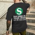 S-Bahn Das Leben Inoll Zügen German T-Shirt mit Rückendruck Geschenke für Ihn