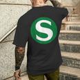 S Linie Zug T-Shirt mit Rückendruck Geschenke für Ihn