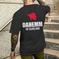 Saarländer Dahemm Dialekt Saarland T-Shirt mit Rückendruck Geschenke für Ihn