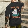 Sarò Una Sorella Maggiore Bambina Unicorno Sorella Maggiore T-shirt da uomo con stampa posteriore Regalos para él