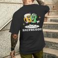 Saufbuddy Partnerlook Party Outfit Bier Liebhaber Motto T-Shirt mit Rückendruck Geschenke für Ihn