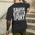 Saufen Ist Auch Sport T-Shirt mit Rückendruck Geschenke für Ihn