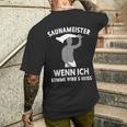 Sauna Master T-Shirt mit Rückendruck Geschenke für Ihn