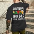 Schafkopf Und Bier Darum Bin Ich Hier Schafkopf Und Bier Darum T-Shirt mit Rückendruck Geschenke für Ihn