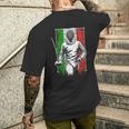 Scherma Bandiera Italiana Ragazzi Scherma Italia T-shirt da uomo con stampa posteriore Regalos para él