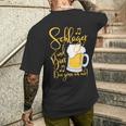 Schlager Und Bier Das Gönn Ich Mir Festival Party T-Shirt mit Rückendruck Geschenke für Ihn