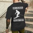 Sciatori -Acanzieri Sulla Neve I Do Stupid Things T-shirt da uomo con stampa posteriore Regalos para él