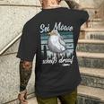 Sei Möwe Scheid Drauf North German Seagulls T-Shirt mit Rückendruck Geschenke für Ihn