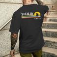 Sicilia Italia Italy Lemon Souvenirsintage Retro T-Shirt mit Rückendruck Geschenke für Ihn