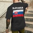 Slovakia Flag Holidayintage Grunge Slovak Flag T-Shirt mit Rückendruck Geschenke für Ihn