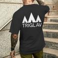 Slovenia Hiking Triglav S T-Shirt mit Rückendruck Geschenke für Ihn