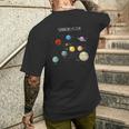 Solar System Planets Star System Sun & Universe T-Shirt mit Rückendruck Geschenke für Ihn