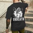 Sollevamento Pesi Scheletro Squat Spotter Powerlifting T-shirt da uomo con stampa posteriore Regalos para él