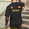 Spain Espana Flag Football T-Shirt mit Rückendruck Geschenke für Ihn