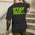 Stay Brat Chuck & Pearl Shoes Men's T-shirt Back Print Gifts for Him