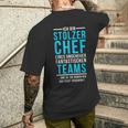 Stolzer Chef Eines Fantastische Teams Saying T-Shirt mit Rückendruck Geschenke für Ihn