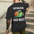 Stress Mich Nicht Schnecke T-Shirt mit Rückendruck Geschenke für Ihn