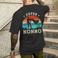 Super Nonno Eroe Festa Del Papà Nipote Supereroe Nonno T-shirt da uomo con stampa posteriore Regalos para él
