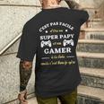 Super Papy Gamer Humour Geek Homme Humoristique Console T-shirt imprimé au dos Cadeaux pour lui