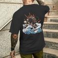 Sushi Drago Mostro Giapponese Fantasia T-shirt da uomo con stampa posteriore Regalos para él