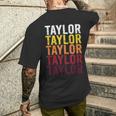 Taylor Retro Wordmark Patternintage Style T-Shirt mit Rückendruck Geschenke für Ihn