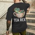 Tea Rex T-Rex Dinosaur Tyrannosaurus T-Shirt mit Rückendruck Geschenke für Ihn