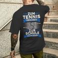 Tennis Racket School Boys Tennis Boys T-Shirt mit Rückendruck Geschenke für Ihn