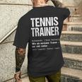 Tennis Trainer Tennis Trainer T-Shirt mit Rückendruck Geschenke für Ihn