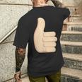 Thumbs Up Sign Like Thumbs Up Sì T-shirt da uomo con stampa posteriore Regalos para él
