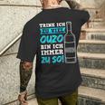 Trink Ich Zuiel Ouzo Bin Ich Immer Zu So T-Shirt mit Rückendruck Geschenke für Ihn