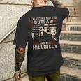 Trump 2024 Flag Outlaw Hillbilly JDVance 2024 Donald Trump Men's T-shirt Back Print Gifts for Him