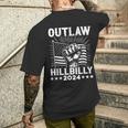 Trump Vance 2024 Donald Trump JD Vance Outlaw Hillbilly Men's T-shirt Back Print Gifts for Him