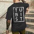 Tubist Minimalism Tuba Tuba Player T-Shirt mit Rückendruck Geschenke für Ihn