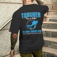 Tun Es Tiefer Bleiben Langger Diving T-Shirt mit Rückendruck Geschenke für Ihn