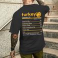 Turkey Nutrition Facts Thanksgiving Food Men's T-shirt Back Print Gifts for Him
