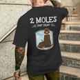 Two Moles Per Litre Science Humour Animal Pun T-Shirt mit Rückendruck Geschenke für Ihn