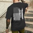 Union United States Distressed W Bandiera Degli Stati Uniti T-shirt da uomo con stampa posteriore Regalos para él