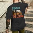 Uomo Bradley The Man The Myth The Legend Nome Bradley T-shirt da uomo con stampa posteriore Regalos para él